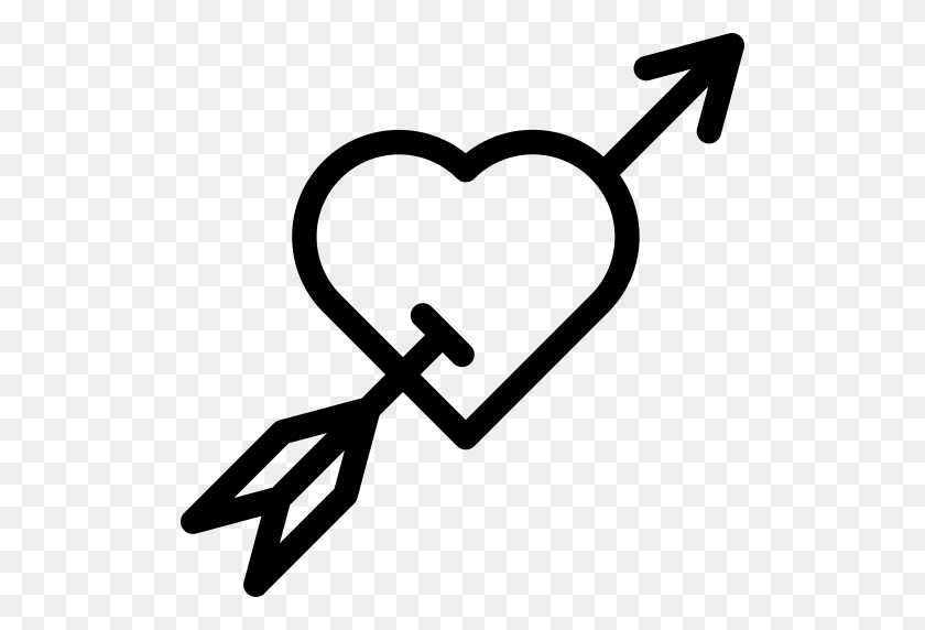 512x512 Heart With Arrow, Mobile Phone With Heart, Phone Icon With Png - Heart Arrow PNG