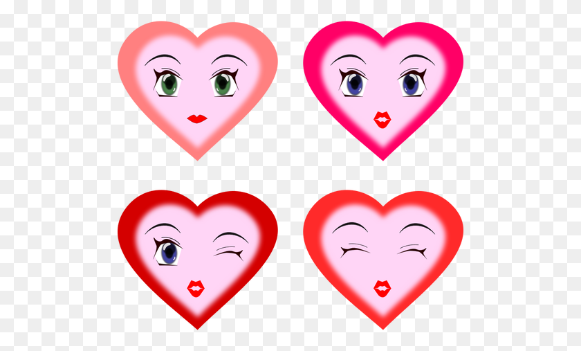 500x447 Heart With Faces Vector Image - Stethoscope Clipart Heart