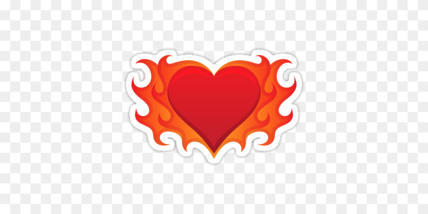 375x360 Heart With Flames How To Draw A Heart With Wings And Flames - Heart With Wings Clipart
