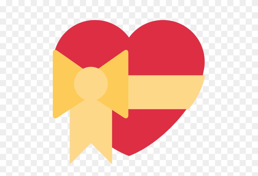 512x512 Corazón Con Cinta Emoji Significado Con Imágenes De La A A La Z - Corazón Amarillo Emoji Png