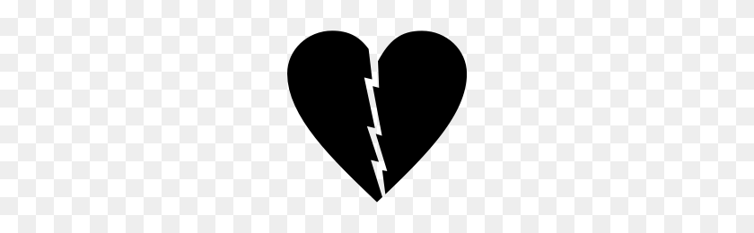 200x200 Heartbroken Icons Noun Project - Разбитое Сердце Png