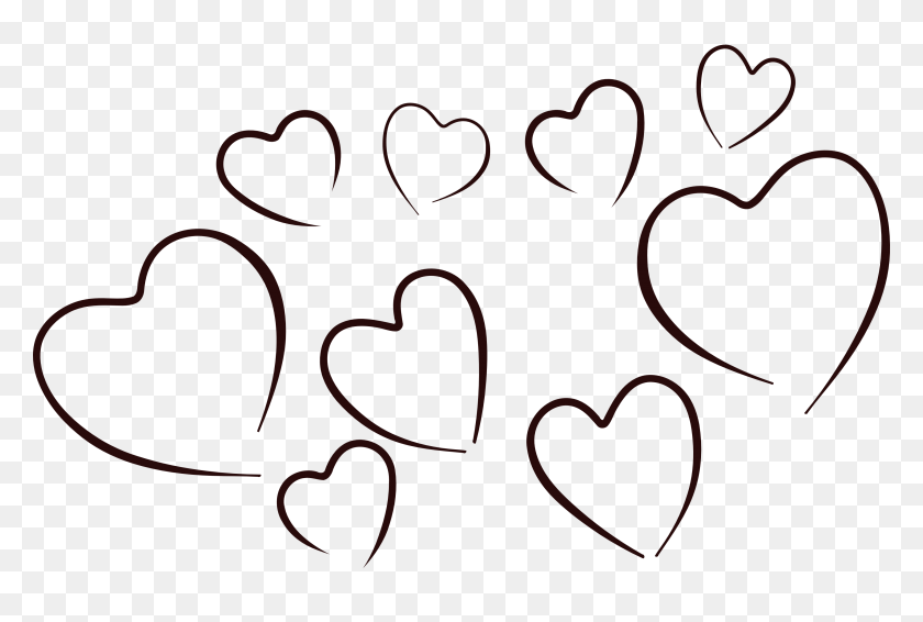 3333x2164 Hearts Black And White Gallery Images - Heart PNG Black
