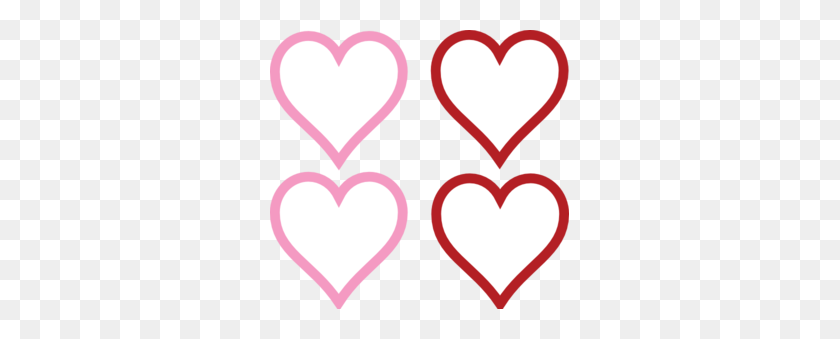 299x279 Hearts Clipart Her - Pink Heart Clipart