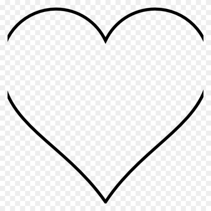 1024x1024 Hearts Clipart Outline - Fish Clipart Outline