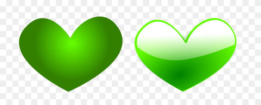 800x287 Hearts Free Stock Photo Illustration Of Green Hearts - Green Heart PNG