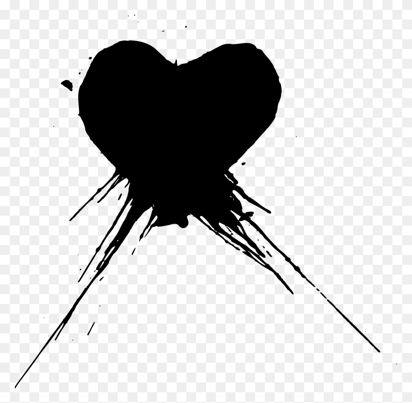 1780x1739 Сердца Сердце Черное Сердце Черное Сердце Брызги Краски Спла - Брызги Белой Краски Png