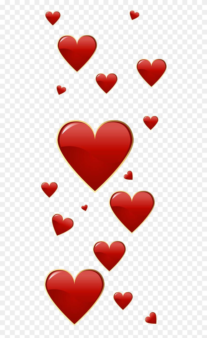 528x1312 Hearts Heart, Valentines - Valentine Heart PNG