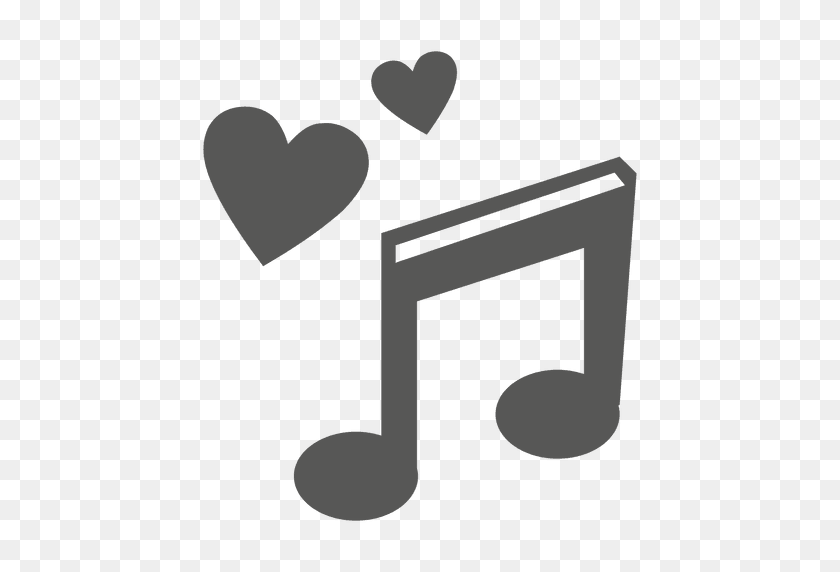 512x512 Corazones Icono De Nota Musical - Música Emoji Png