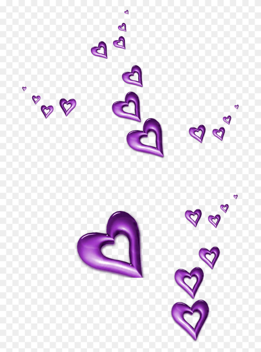 699x1072 Hearts Ornaments Png Clipart, Is Available For Free - Purple Heart PNG