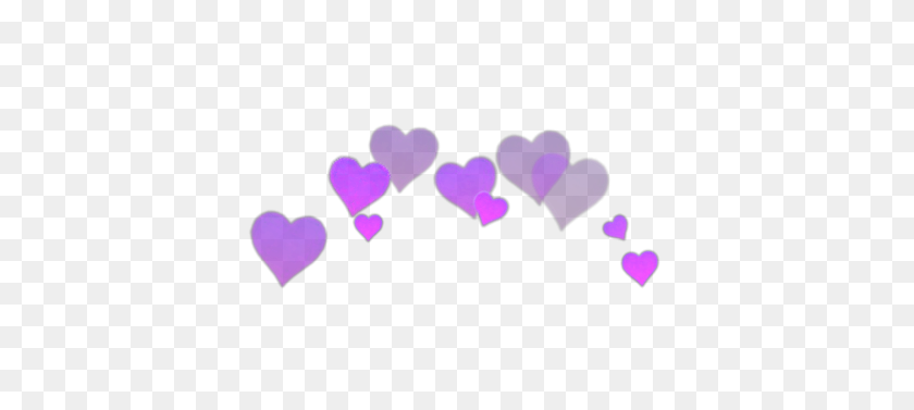 500x317 Hearts Purple Filter Love Hearts Macbookheart Aestetic - Heart Filter PNG