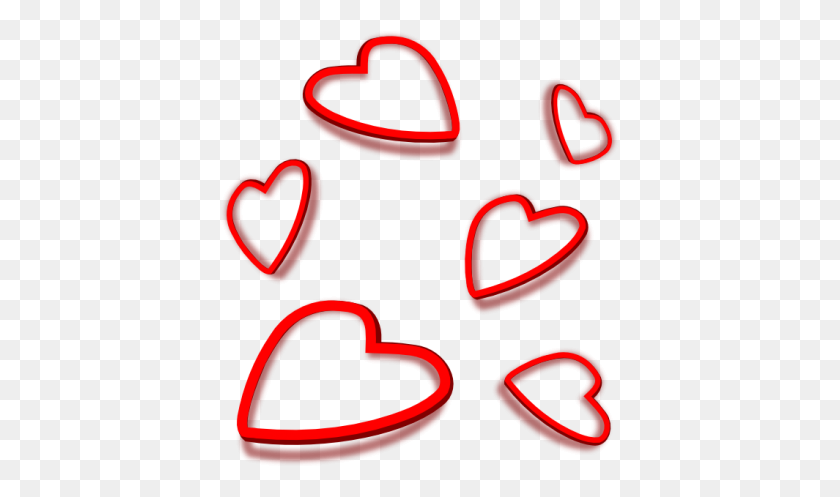 400x437 Hearts Valentine Icon - Valentine Hearts Clip Art