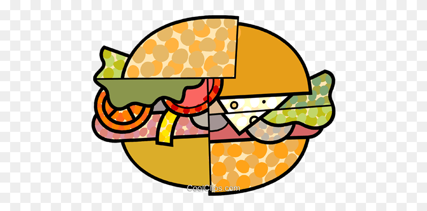 480x356 Abundante Sandwich Libre De Regalías Clipart Vectorial Ilustración - Sandwich Clipart Gratis