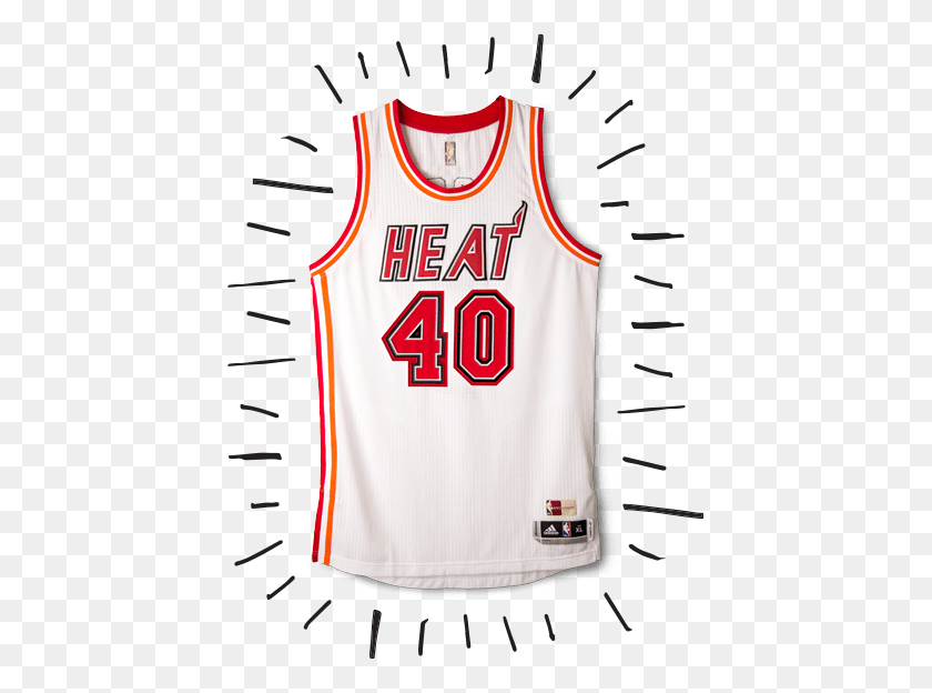 430x564 Heat Throwback Uniform Collection Miami Heat Nba - Dwyane Wade PNG