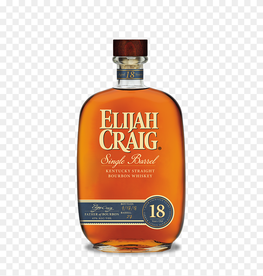 640x821 Heaven Hill Distillery Elijah Craig Year Old Single Barrel - Whiskey Bottle PNG