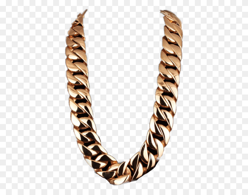400x600 Heavy Cuban Miami Link Gold Chain - Gold Chain PNG
