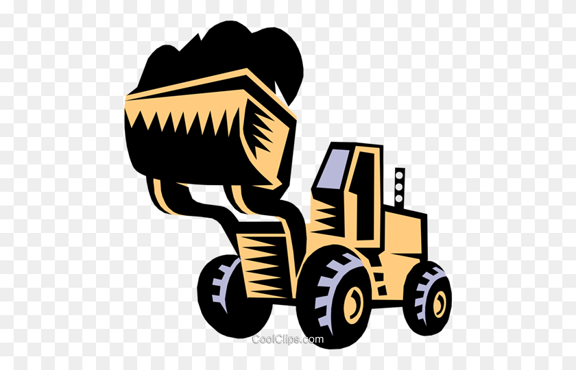 478x480 Heavy Equipmentfront End Loader Royalty Free Vector Clip Art - Front End Loader Clipart