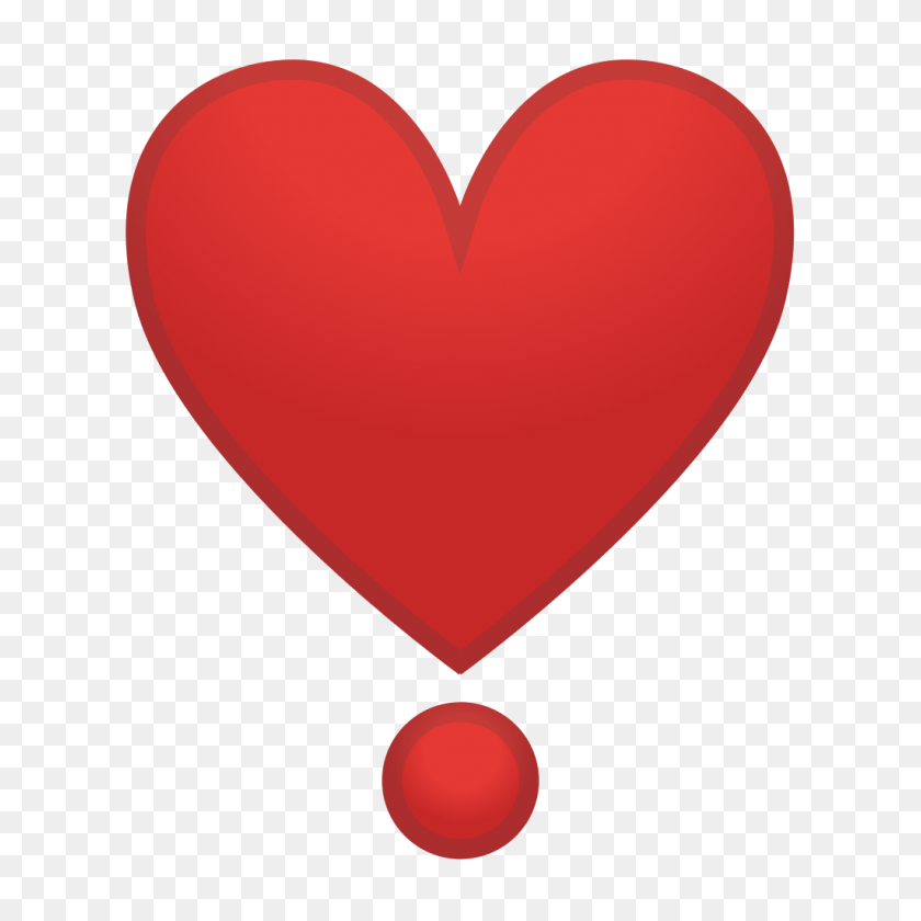 1024x1024 Тяжелое Сердце Восклицательный Значок Ното Смайлики Люди Семейная Любовь - Красное Сердце Смайлики Png