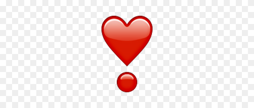 300x300 Heavy Heart Exclamation Mark Ornament Emojis !!! - Exclamation Point Clipart
