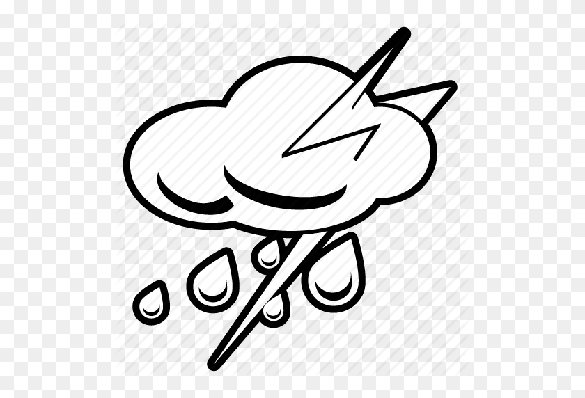 512x512 Heavy Rain, Lightning, Rain, Storm, Thunder, Thunder Clouds - White Lightning PNG