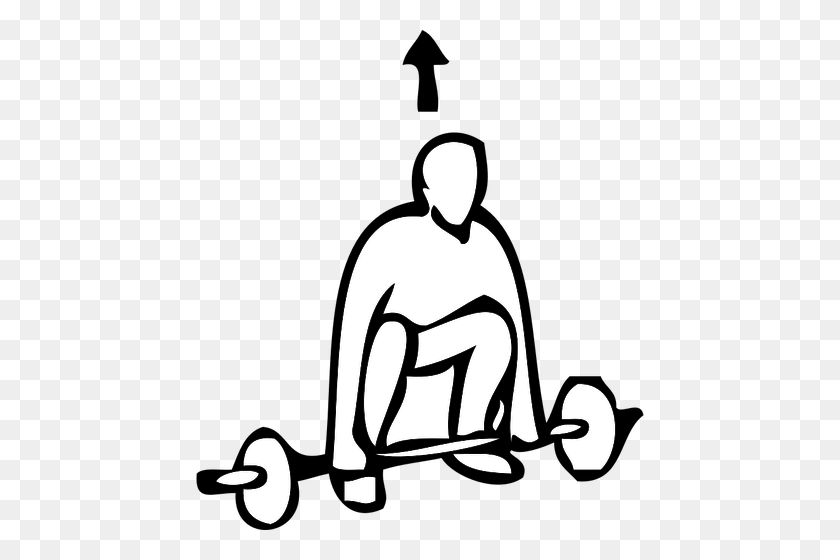 448x500 Heavy Weightlifting Exercise Instruction Vector Clip Art Public - Kettlebell Clipart