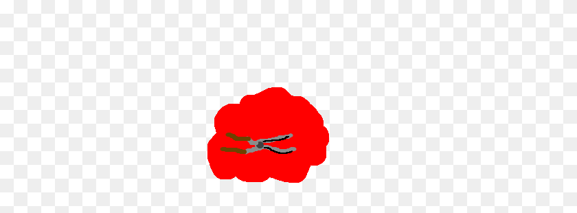 300x250 Hedge Trimmers Lay Over Puddle Of Blood Drawing - Blood Puddle PNG