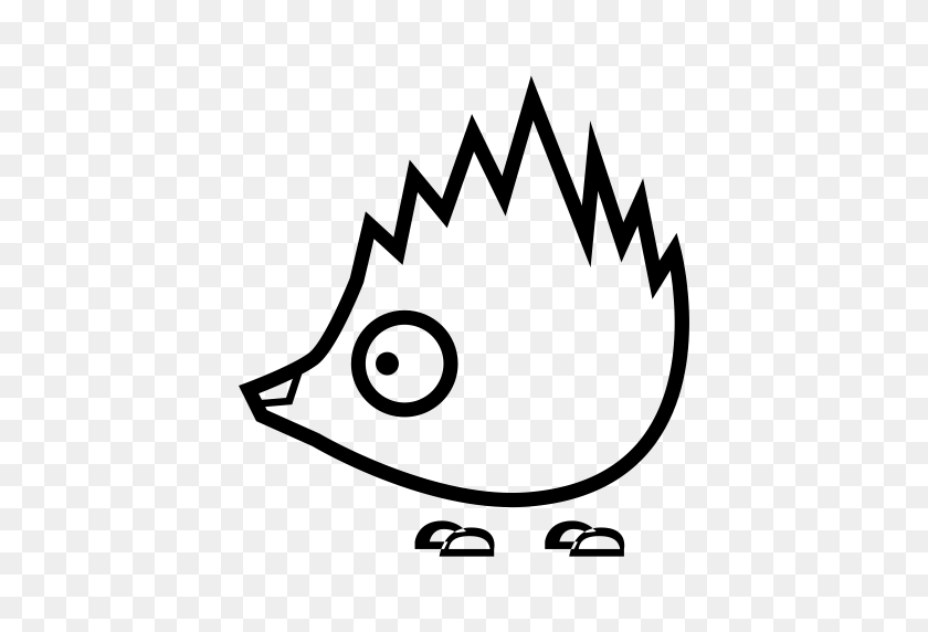 512x512 Hedgehog, Animals, Zoo Icon With Png And Vector Format For Free - Hedgehog Clipart Black And White