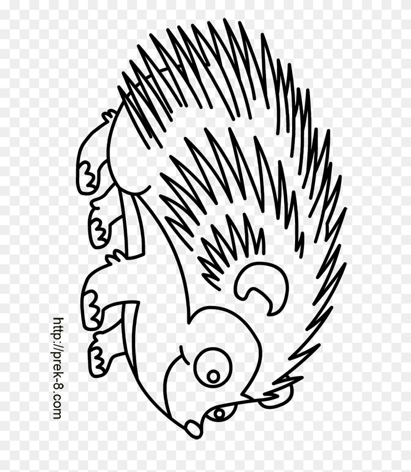 700x904 Hedgehog Clipart Black And White - Skunk Clipart Black And White