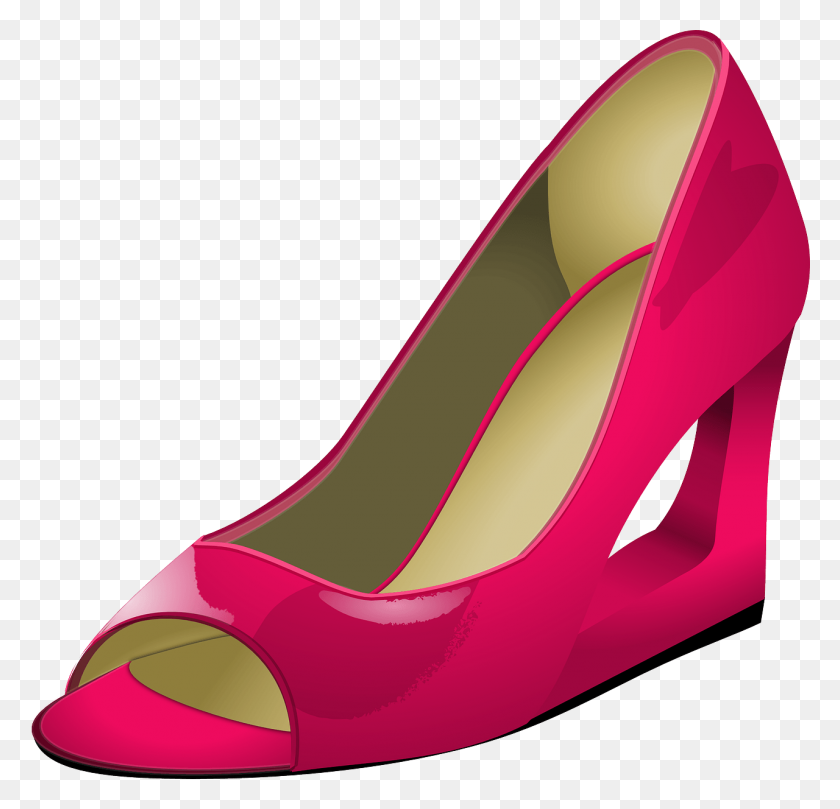 1280x1230 Heels Clipart Wedge Shoe - Heels Clipart