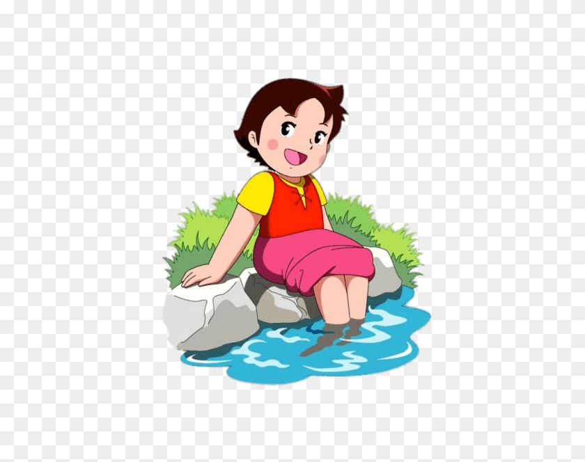 427x604 Heidi Feet In Water Transparent Png - Water Play Clipart