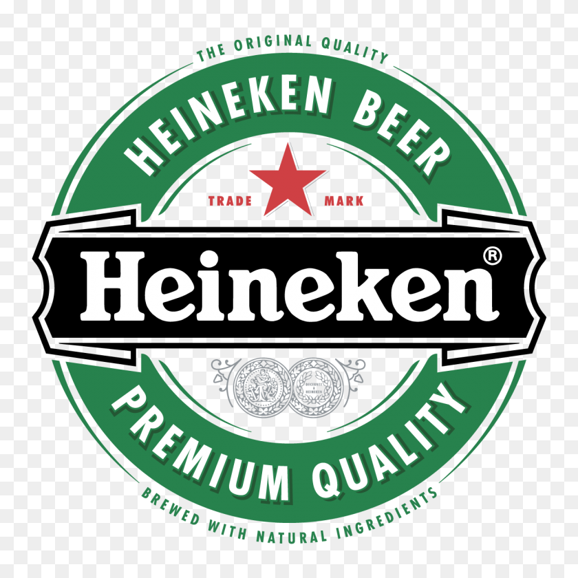 1200x1200 Пиво Heineken Круглый Логотип Вектор Этикетка Бесплатный Векторный Силуэт - Логотип Heineken Png