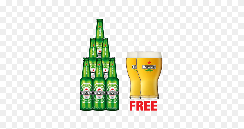 308x385 Heineken X Bottles + Glasses Free - Heineken PNG