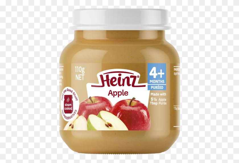 512x512 Heinz Alimentos Para Bebés Puré De Manzana Meses - Comida Para Bebés Png
