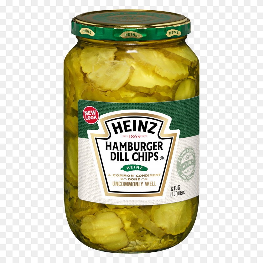 1800x1800 Heinz Hamburger Dill Pickle Chips Fl Oz Jar - Pickles PNG