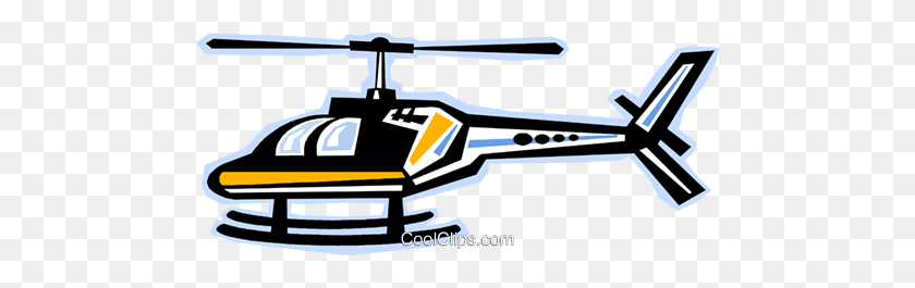480x205 Helicopter Royalty Free Vector Clip Art Illustration - Chopper Clipart