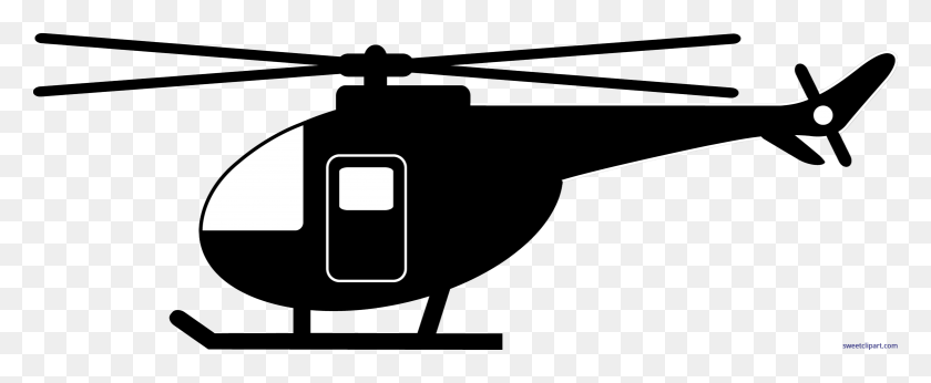 7000x2575 Helicopter Silhouette Clip Art - Helicopter Clipart