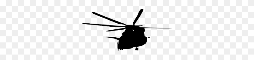 298x138 Helicopter Silhouette Clip Art - Helicopter Clipart