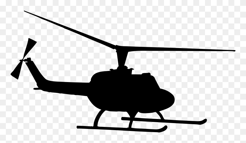 8000x4396 Helicopter Silhouette Clip Art - Helicopter Clipart Black And White
