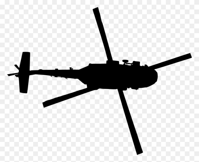 850x682 Helicopter Top View Silhouette Png - Top View PNG