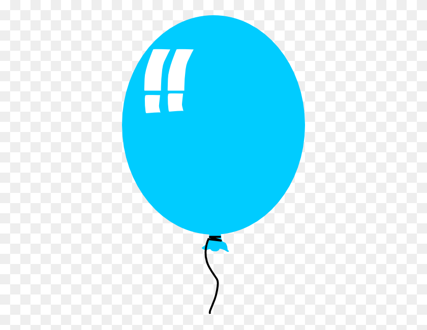 360x590 Helium Blue Balloon Clip Art Free Vector - Birthday Balloons Clipart