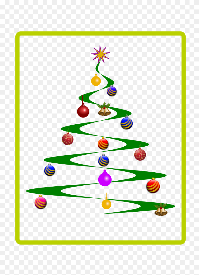1697x2400 Спиральная Рождественская Елка Векторное Изображение Клипарта - Дерево Вектор Png