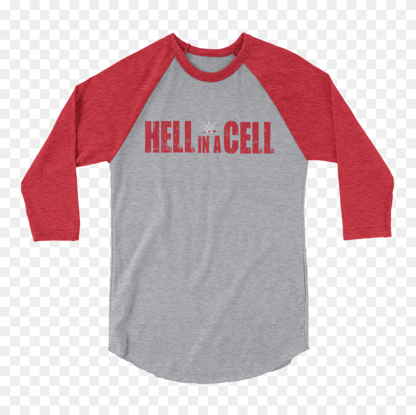 1000x1000 Hell In A Cell Logo Sleeve Raglan T Shirt - Hell In A Cell PNG