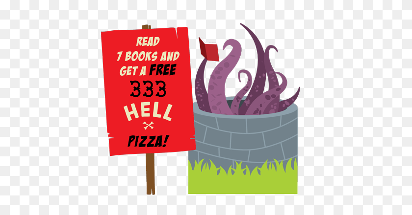 500x380 Hell Pizza Reading Challenge Hastings District Libraries - I Love To Read Clipart