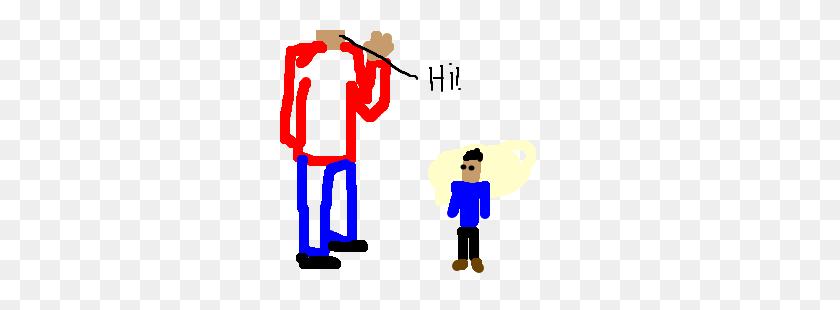 300x250 Hello! Clipart Tall Guy - Tall And Short Clipart