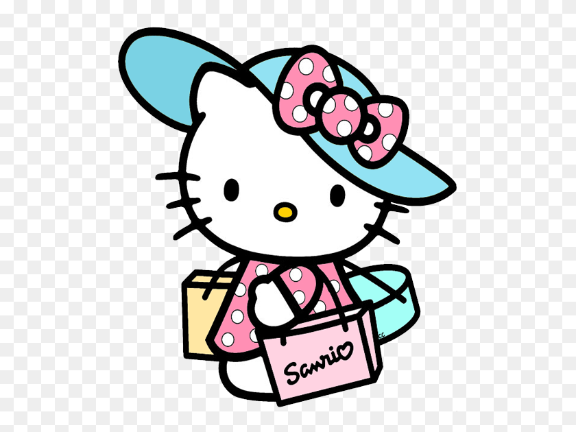 500x570 Hello Kitty Clip Art - To Go Shopping Clipart
