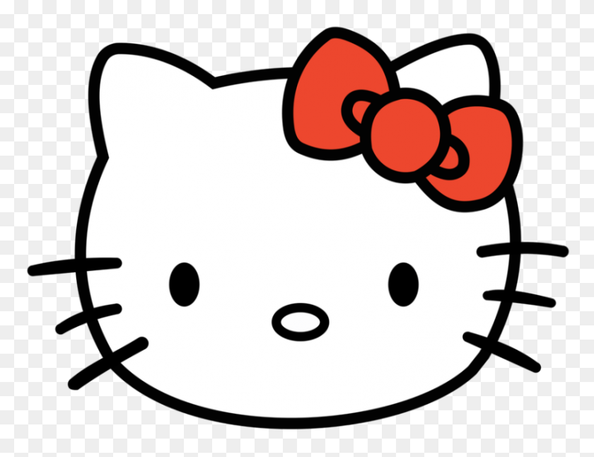 830x624 Клипарт Hello Kitty - Лицо Кошки