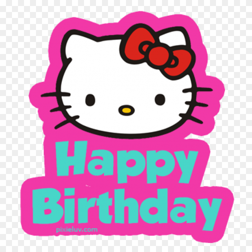 1024x1024 Hello Kitty Клипарт - День Рождения Скачать - Бесплатный Клипарт С Днем Рождения