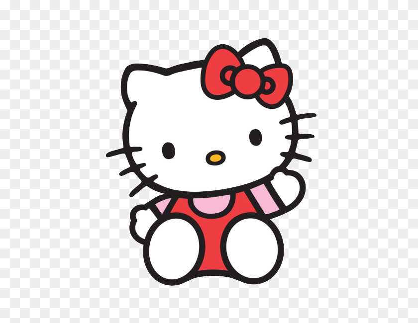 500x590 Hello Kitty Waving Transparent Png - Kitty PNG
