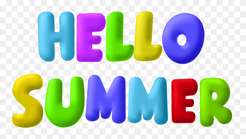 8000x4267 Hello Summer Png Clip Art - Summer Banner Clipart