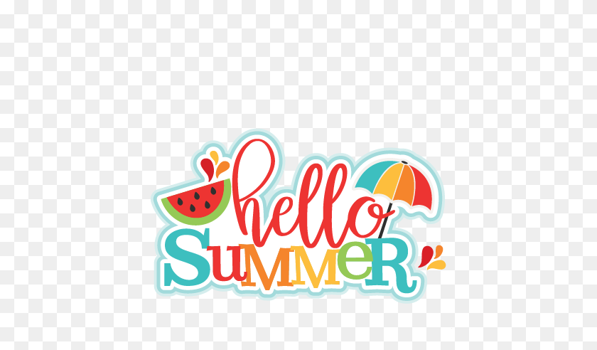 432x432 Hello Summer Title Scrapbook Cute Clipart - Welcome Summer Clipart