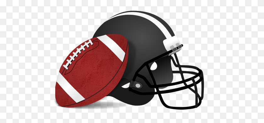500x333 Helmet And Ball For American Football Vector Clip Art Public - Rugby Ball Clipart